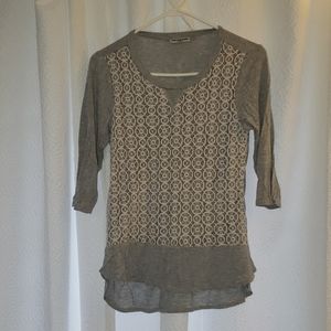 Shirt with crochet front